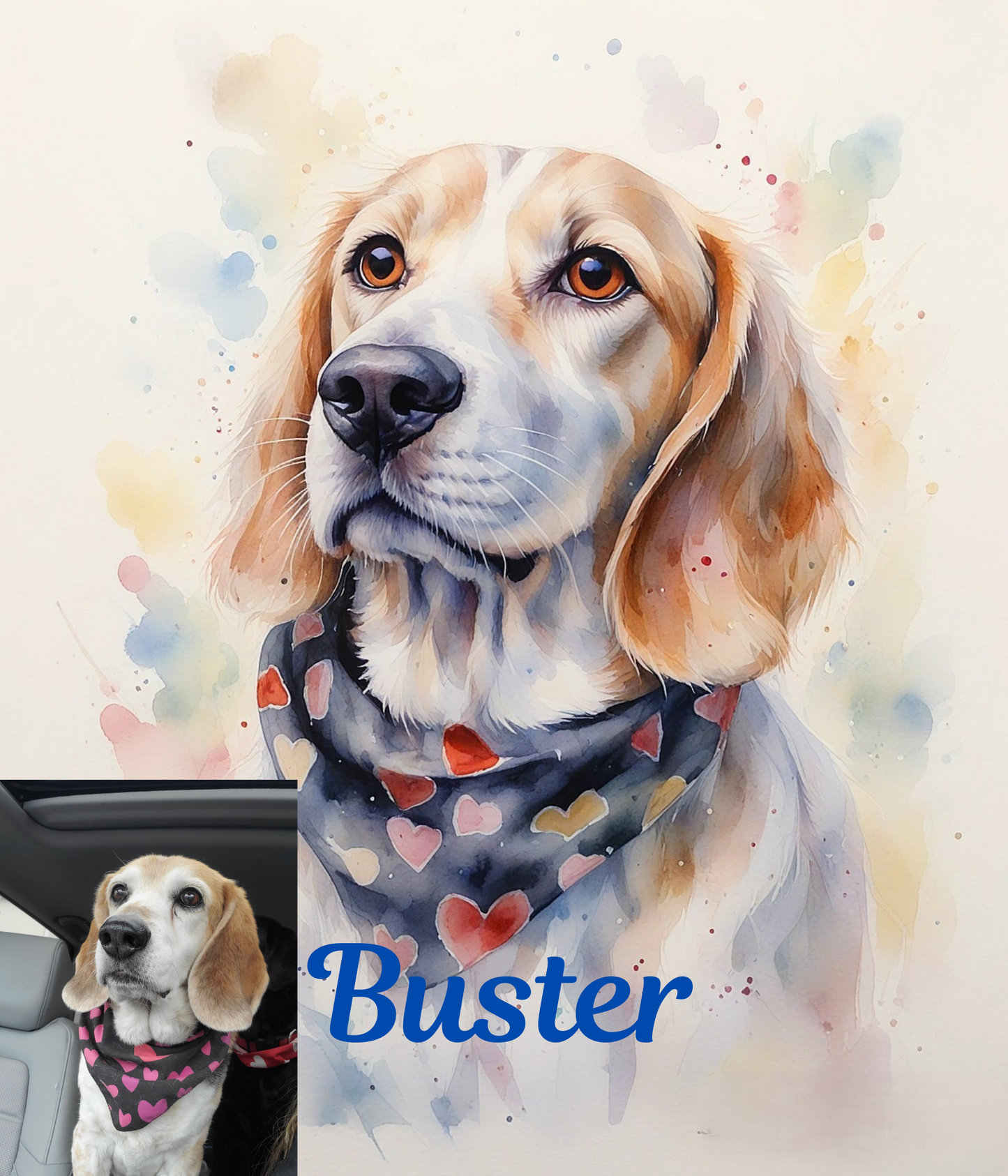 Pet Portaits - Digitial Watercolor Portraits