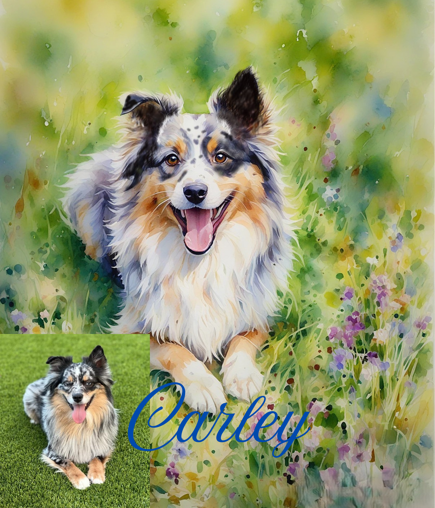 Pet Portaits - Digitial Watercolor Portraits