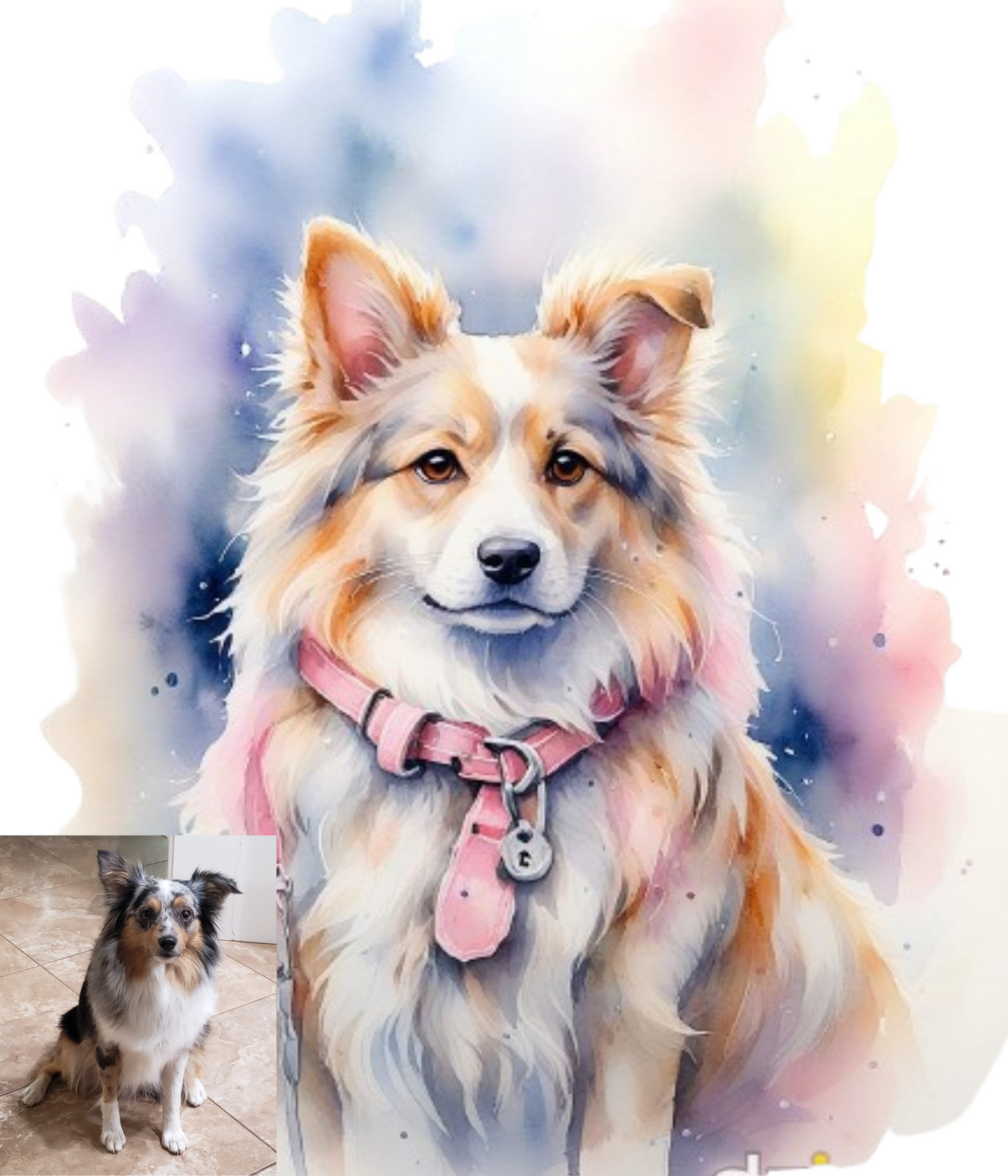 Pet Portaits - Digitial Watercolor Portraits