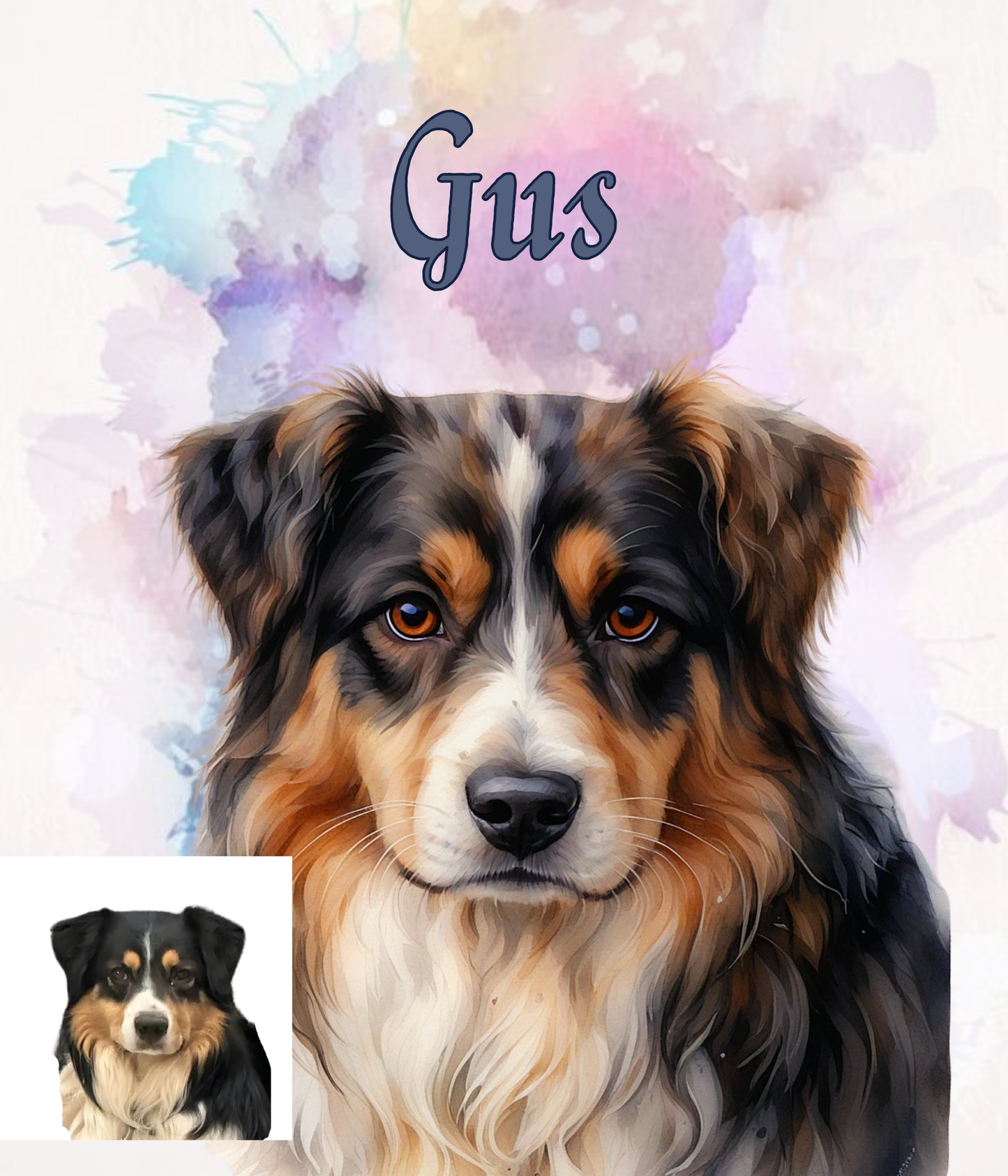 Pet Portraits - Digital Pet Portraits - Memorial pet portraits
